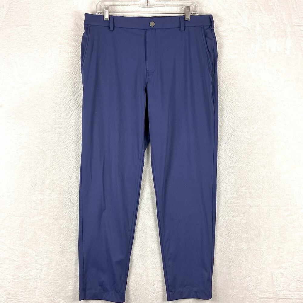 Redvanly Pants Mens L Navy Kent Pull On Nylon Performance Preppy Golf Summer